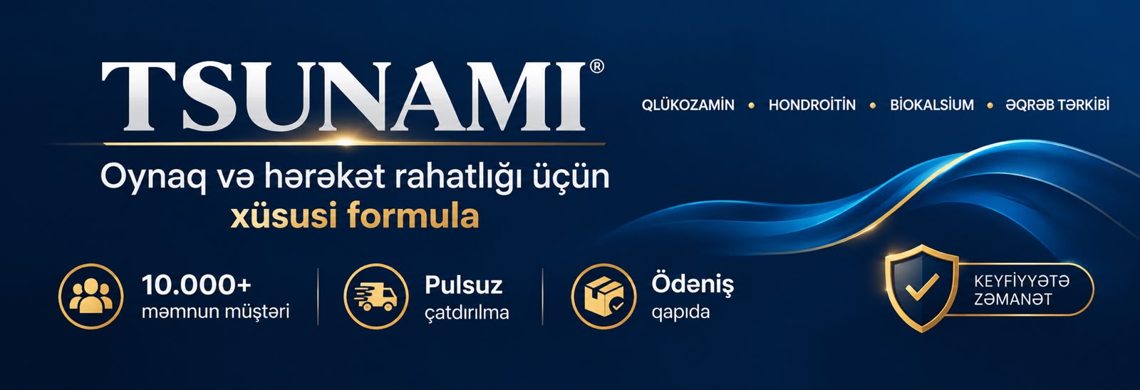 Tsunami — oynaq və hərəkət rahatlığı üçün xüsusi formula. 10.000-dən çox məmnun müştəri, pulsuz çatdırılma və qapıda ödəniş.